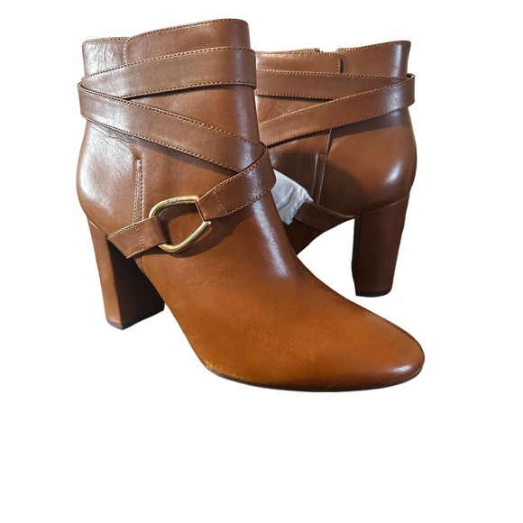 Lauren Ralph Lauren Shoes - NIB Lauren Ralph Lauren Addington Polo Tan Booties Size 10B